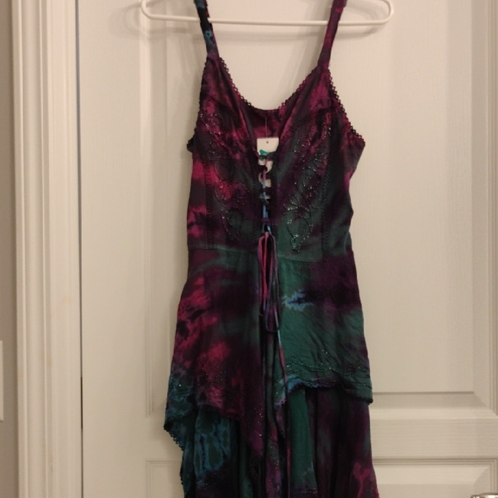 Tie-Dye Boho Hippie Dress - Lapogée Worldover- NWT
